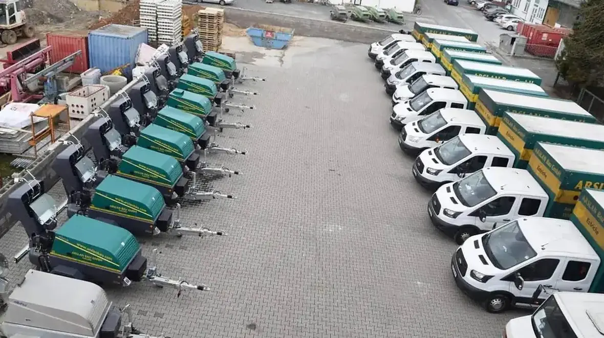 Betriebshof der Arslan Bau GmbH aus der Luft